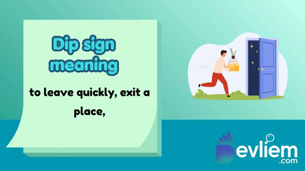 dip sign meaning