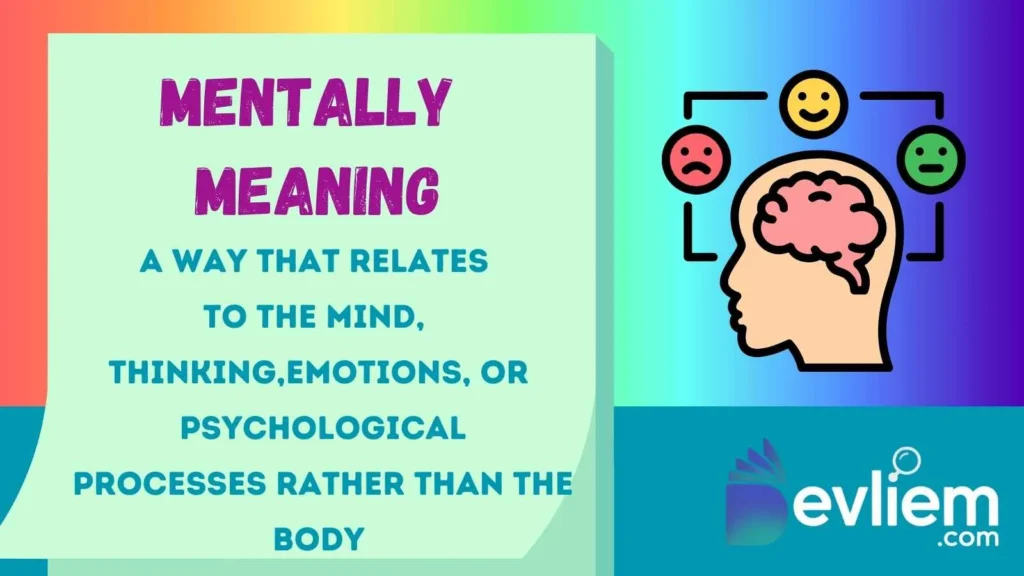 mentally meaning